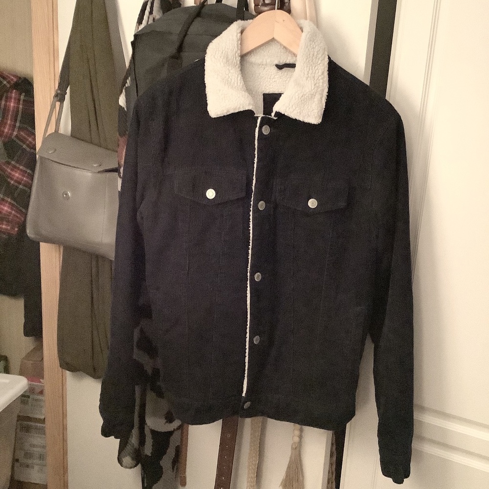 BRANDY MELVILLE J.GALT LILLIAN FUR CORDUROY JACKET